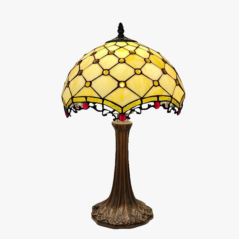 lampe à poser style tiffany en verre rétro pour intérieur élégant