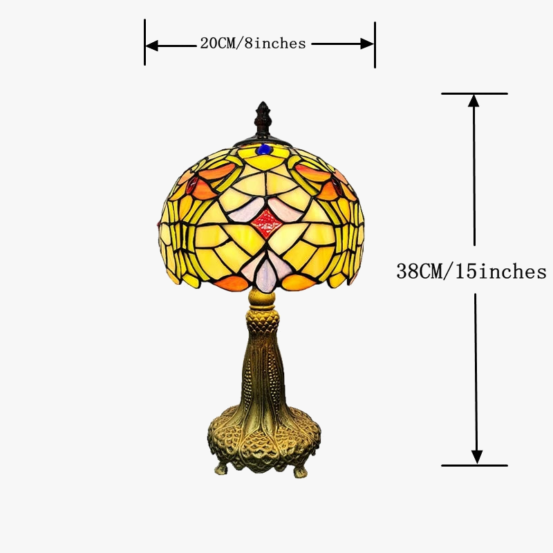 lampe à poser style tiffany pour éclairage décoratif intérieur