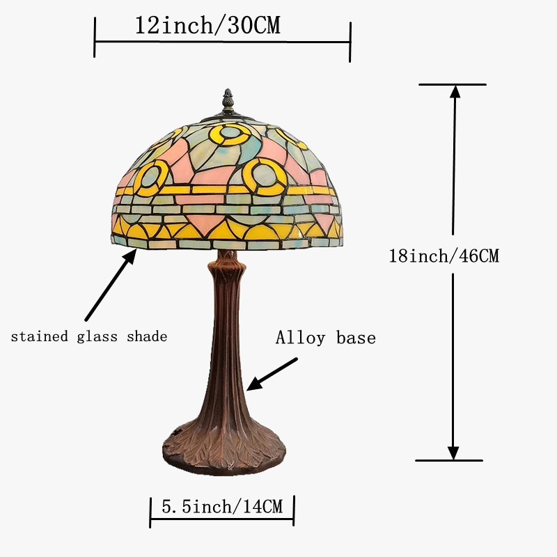 lampe à poser tiffany style méditerranéen antique pour décoration intérieure