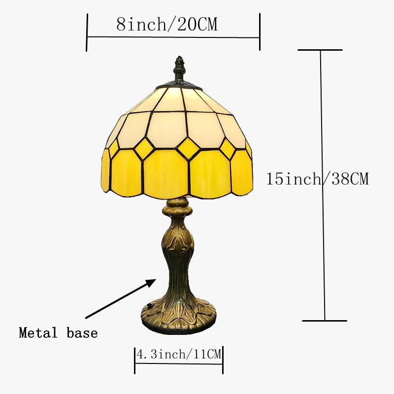 lampe à poser vitrail style tiffany pour décoration intérieure