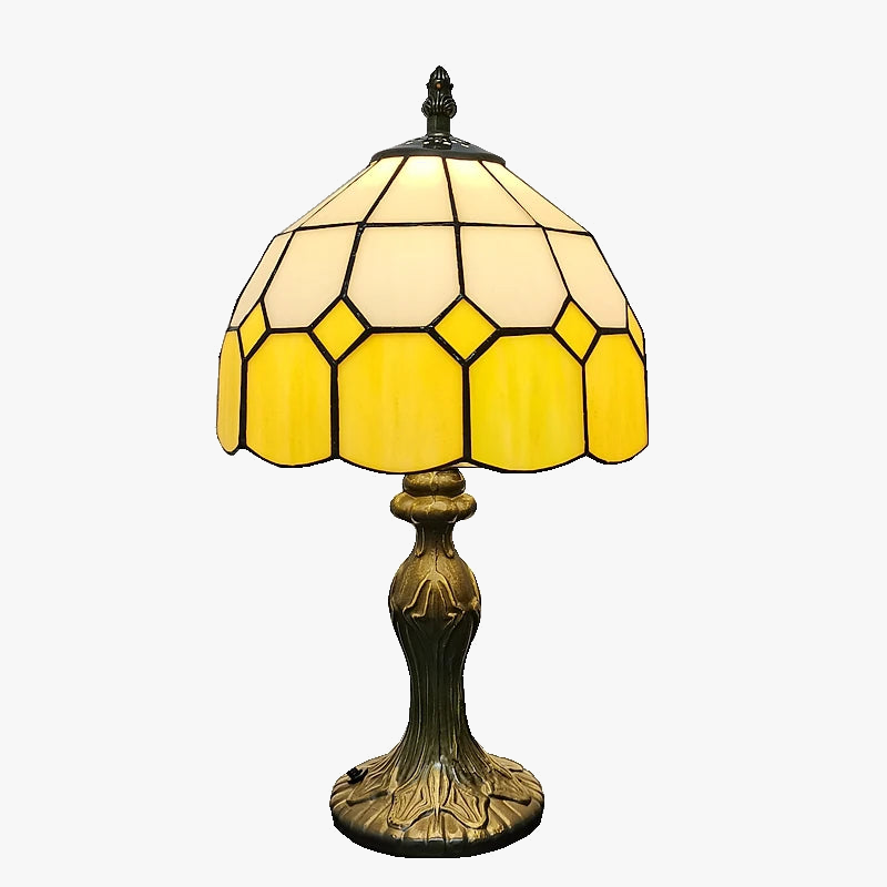 lampe à poser vitrail style tiffany pour décoration intérieure