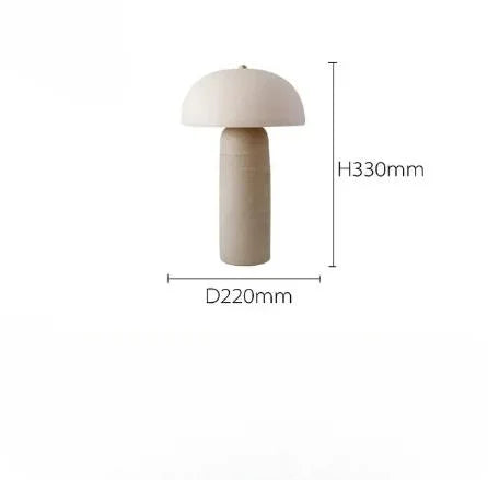 lampe rétro en céramique design créatif style champignon décoratif