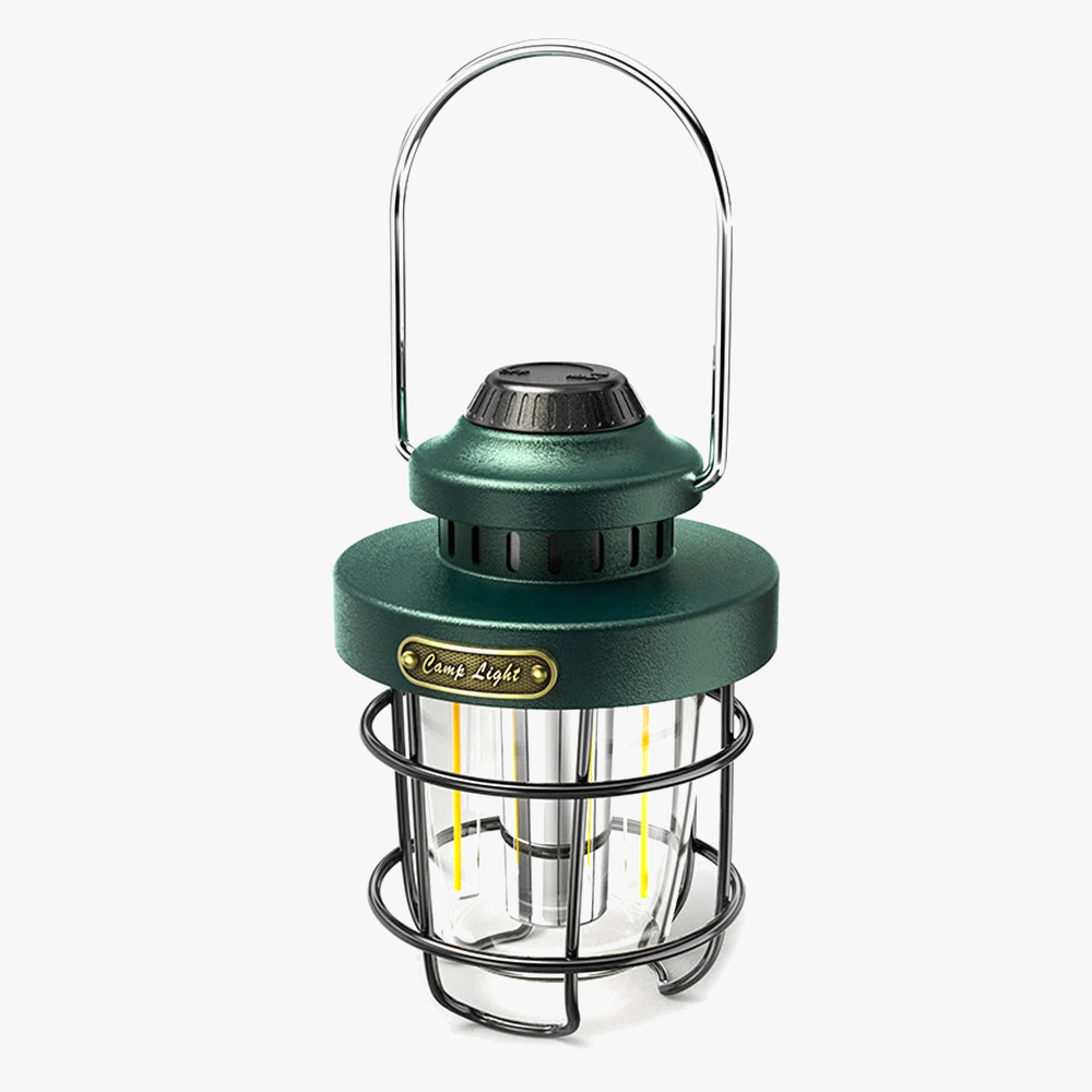 lampe rétro portable rechargeable pour camping et éclairage extérieur