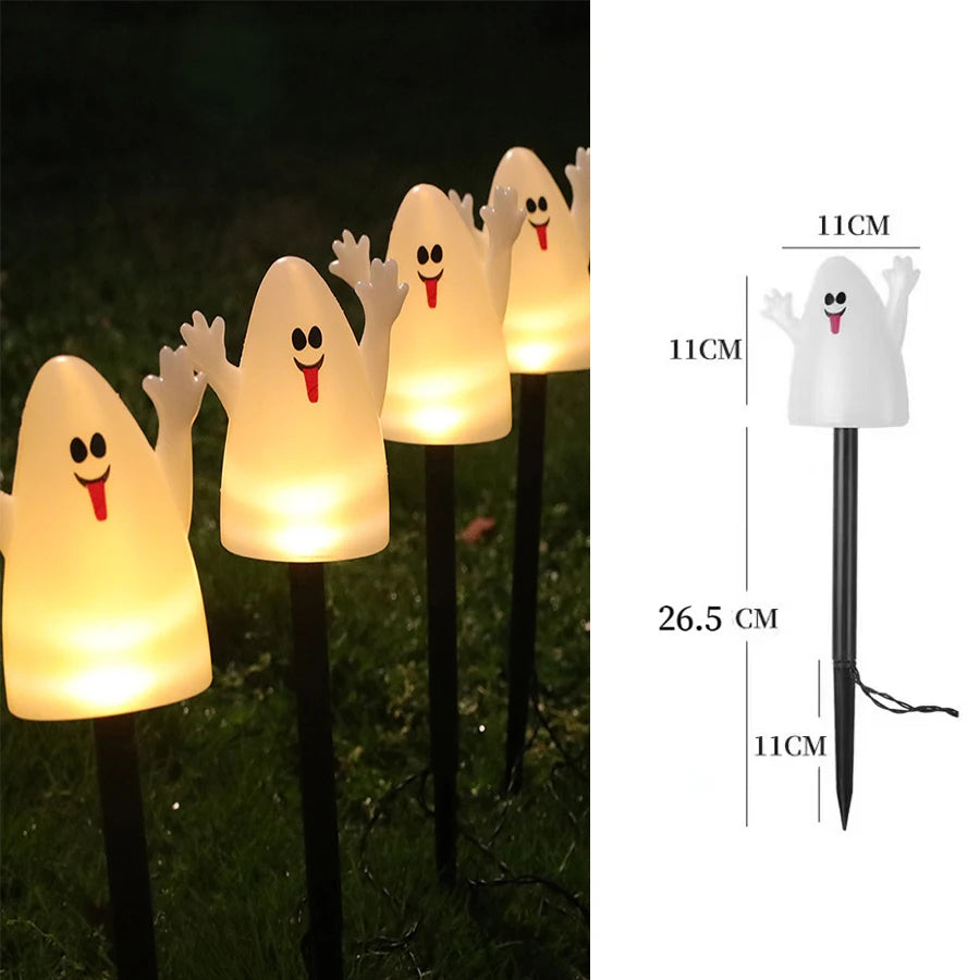 lampe solaire décorative halloween tête de mort corbeau citrouille jardin