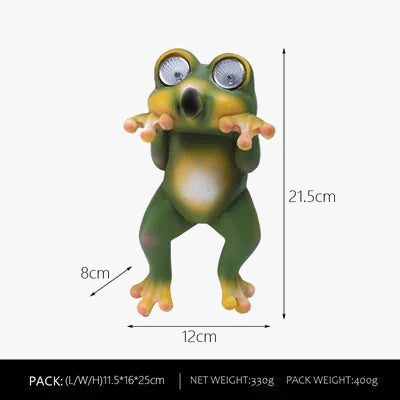 Lampe solaire de grenouille coquine studieuse pour la décoration de paysage de cour ornements en résine Led Bub lumière de jardin étanche solaire