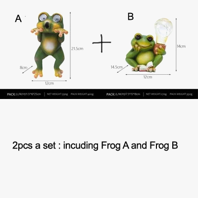 Lampe solaire de grenouille coquine studieuse pour la décoration de paysage de cour ornements en résine Led Bub lumière de jardin étanche solaire