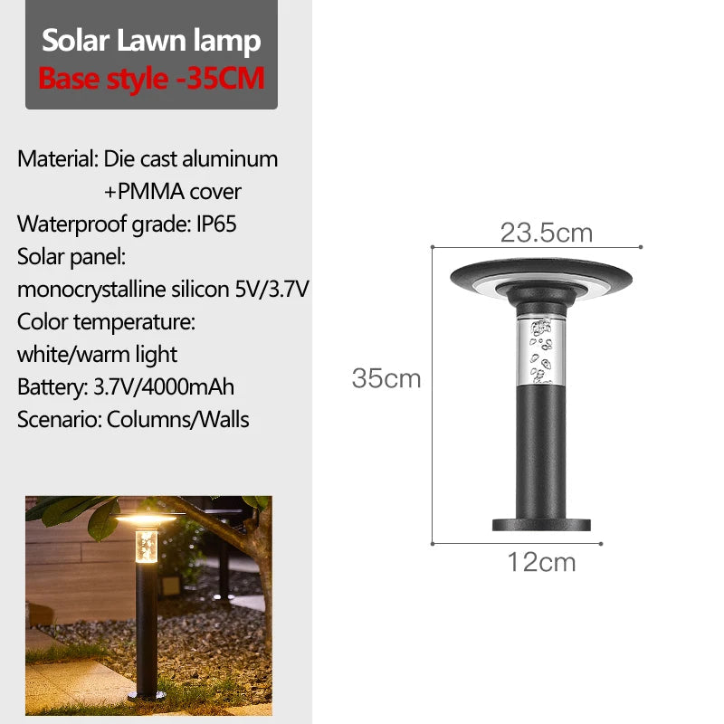 lampe solaire de jardin étanche led pour extérieur