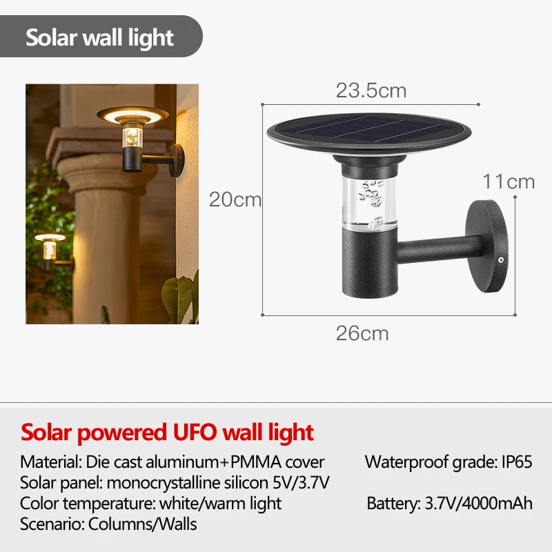 lampe solaire de jardin étanche led pour extérieur