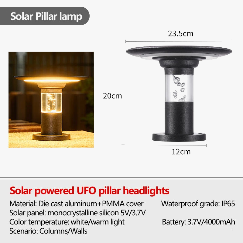 lampe solaire de jardin étanche led pour extérieur