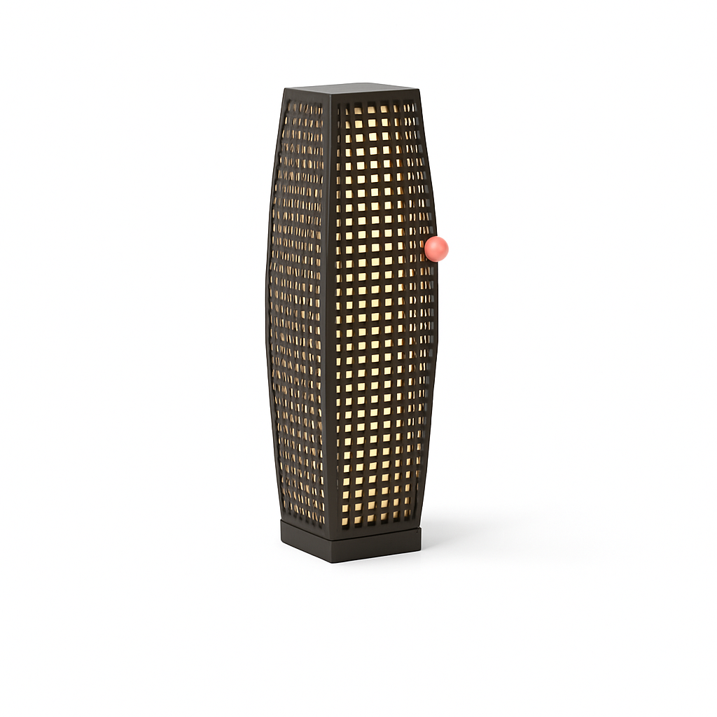 lampe solaire en rotin pour extérieur et jardin