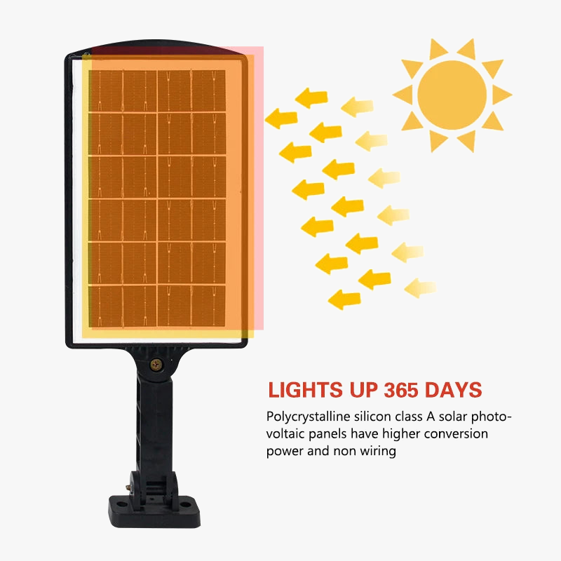 lampe solaire extérieure avec télécommande et détection de mouvement