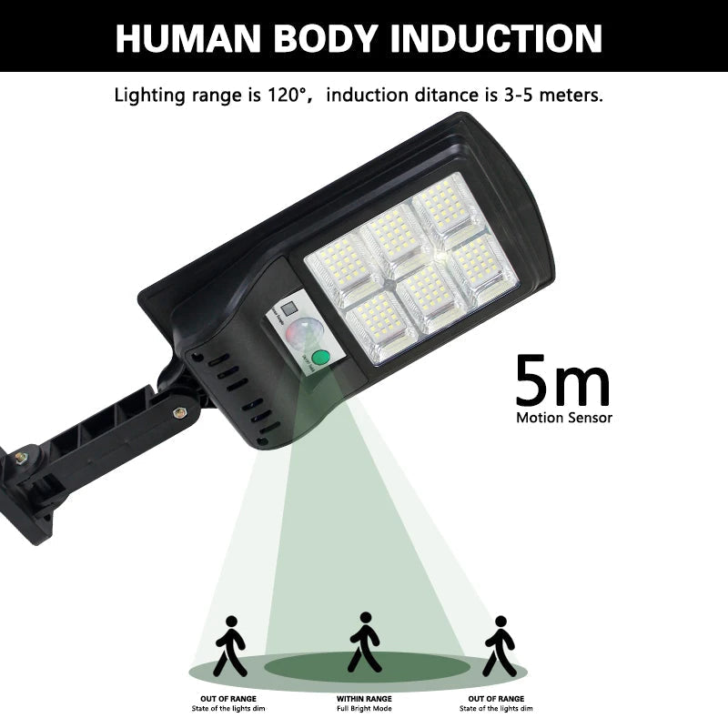 lampe solaire extérieure avec télécommande et détection de mouvement