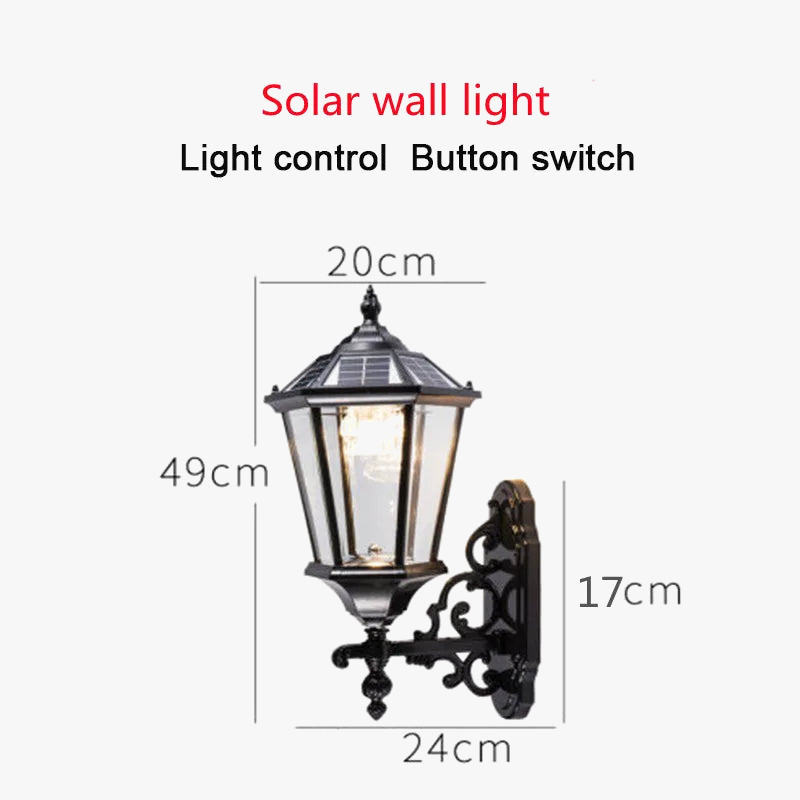 lampe solaire extérieure pour éclairage de jardin et allée