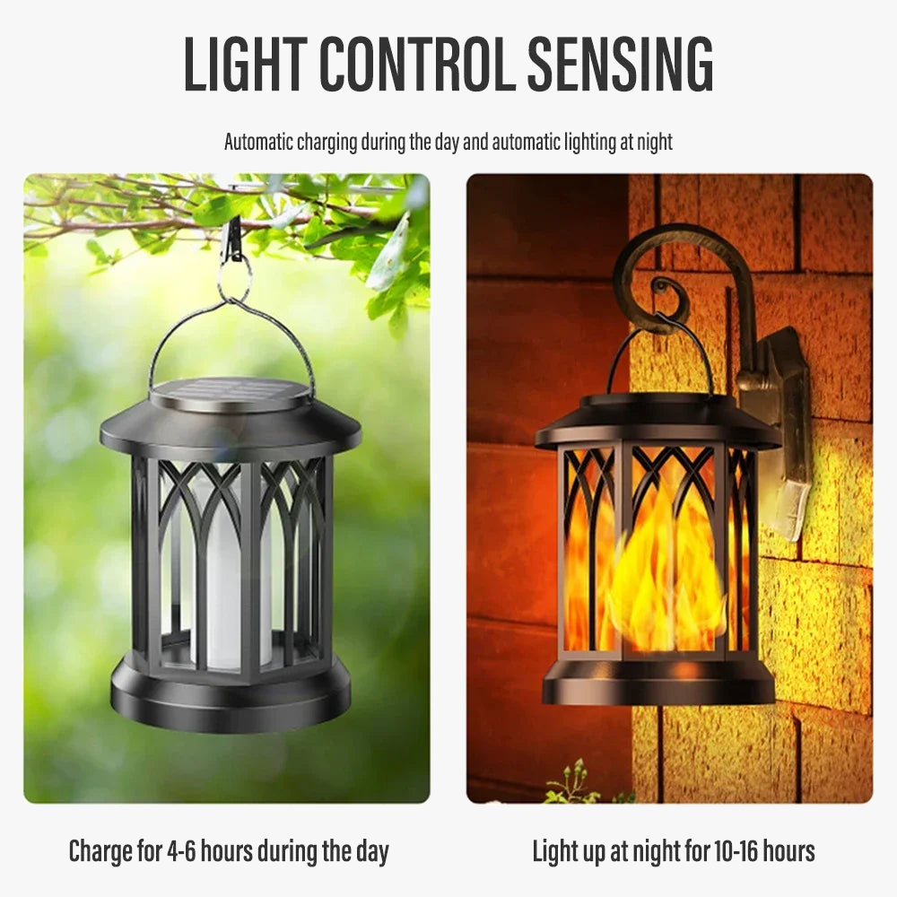 lampe solaire à flamme pour jardin éclairage décoratif extérieur