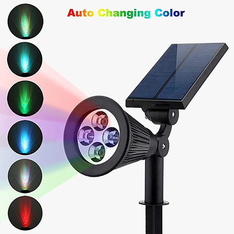 Lampe solaire IP65 lumières extérieures LED sol changeant jardinage lumière de jardin étanche paysage projecteurs décoration de jardin chaude