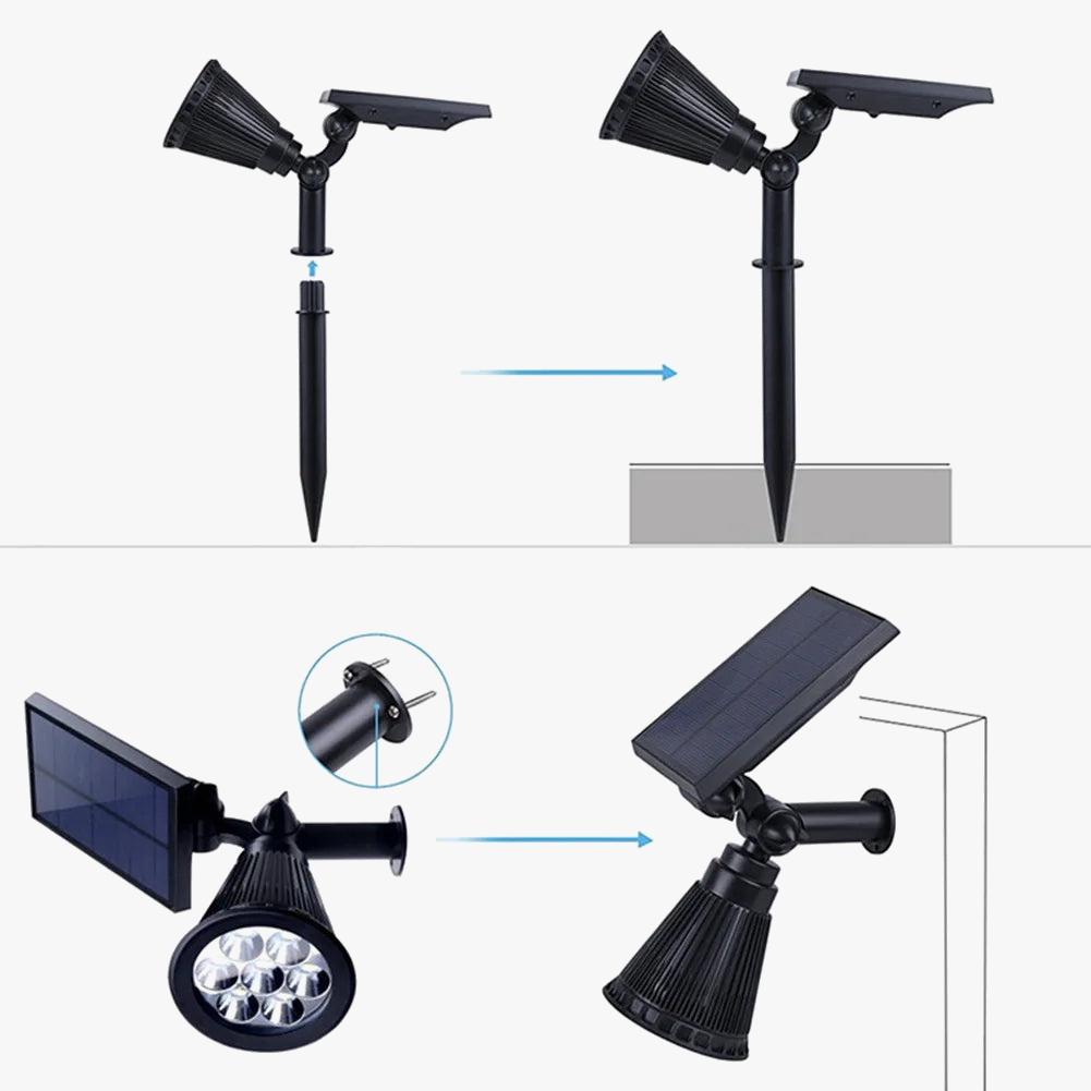 Lampe solaire IP65 lumières extérieures LED sol changeant jardinage lumière de jardin étanche paysage projecteurs décoration de jardin chaude
