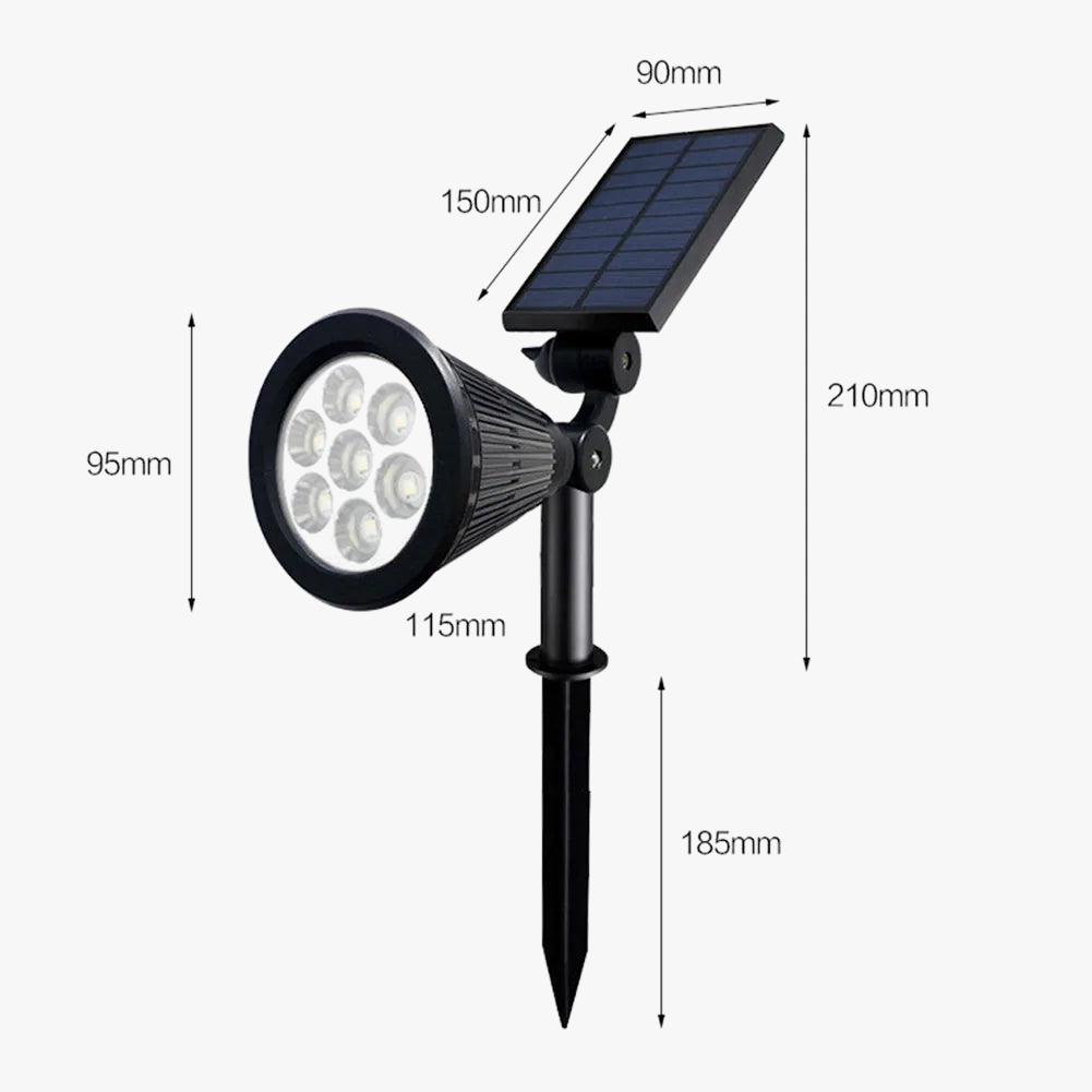 Lampe solaire IP65 lumières extérieures LED sol changeant jardinage lumière de jardin étanche paysage projecteurs décoration de jardin chaude