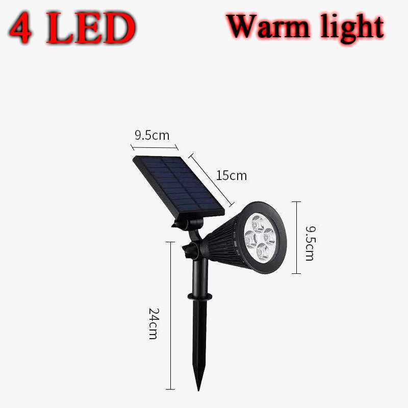 Lampe solaire IP65 lumières extérieures LED sol changeant jardinage lumière de jardin étanche paysage projecteurs décoration de jardin chaude