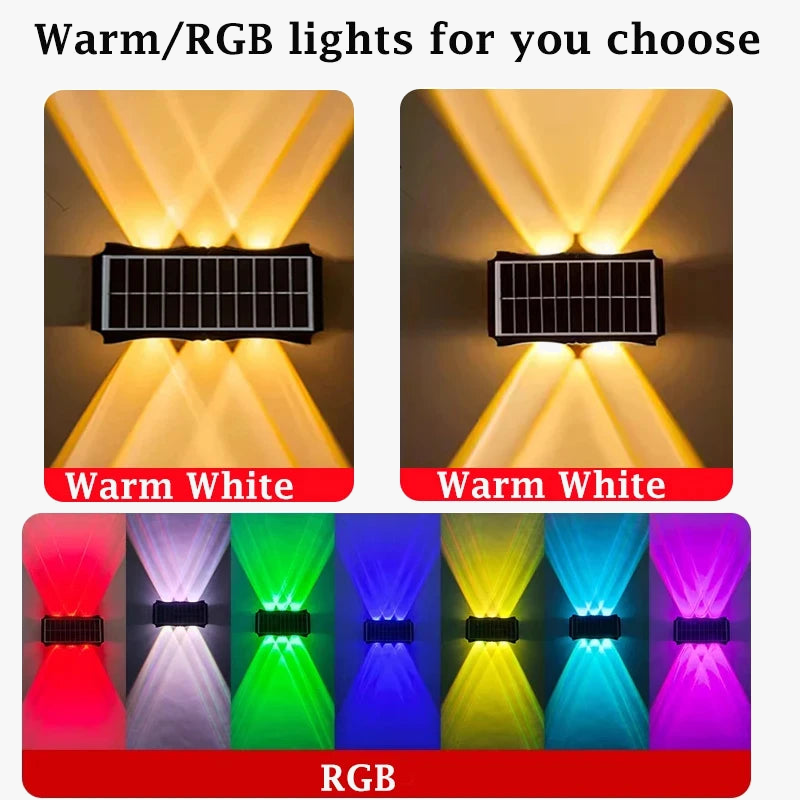 lampe solaire led extérieure avec éclairage décoratif automatique