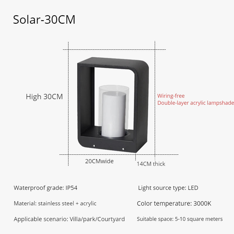 lampe solaire led extérieure étanche pour jardin et cour