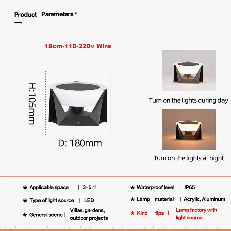 lampe solaire led extérieure étanche pour jardin patio clôture