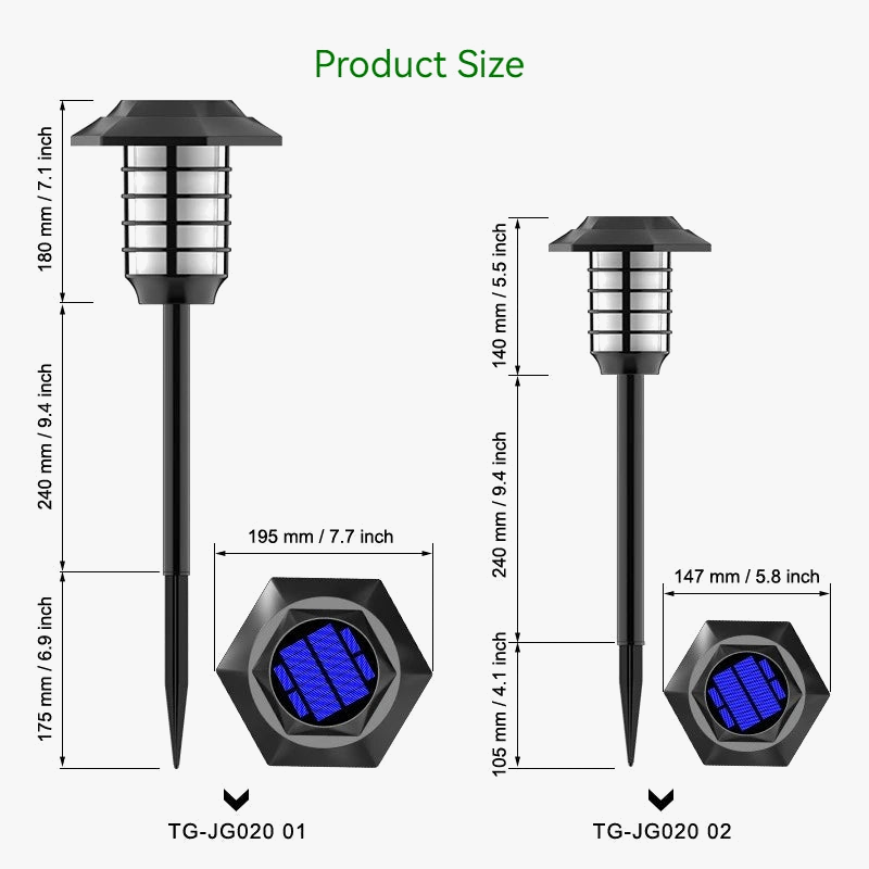 lampe solaire à led pour décoration extérieure de jardin