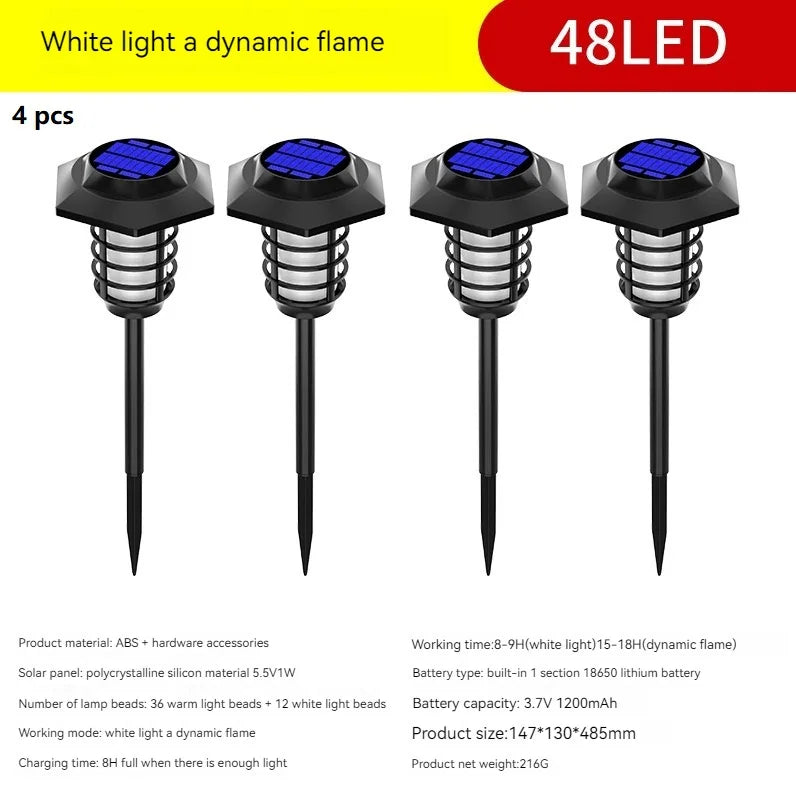 lampe solaire à led pour décoration extérieure de jardin