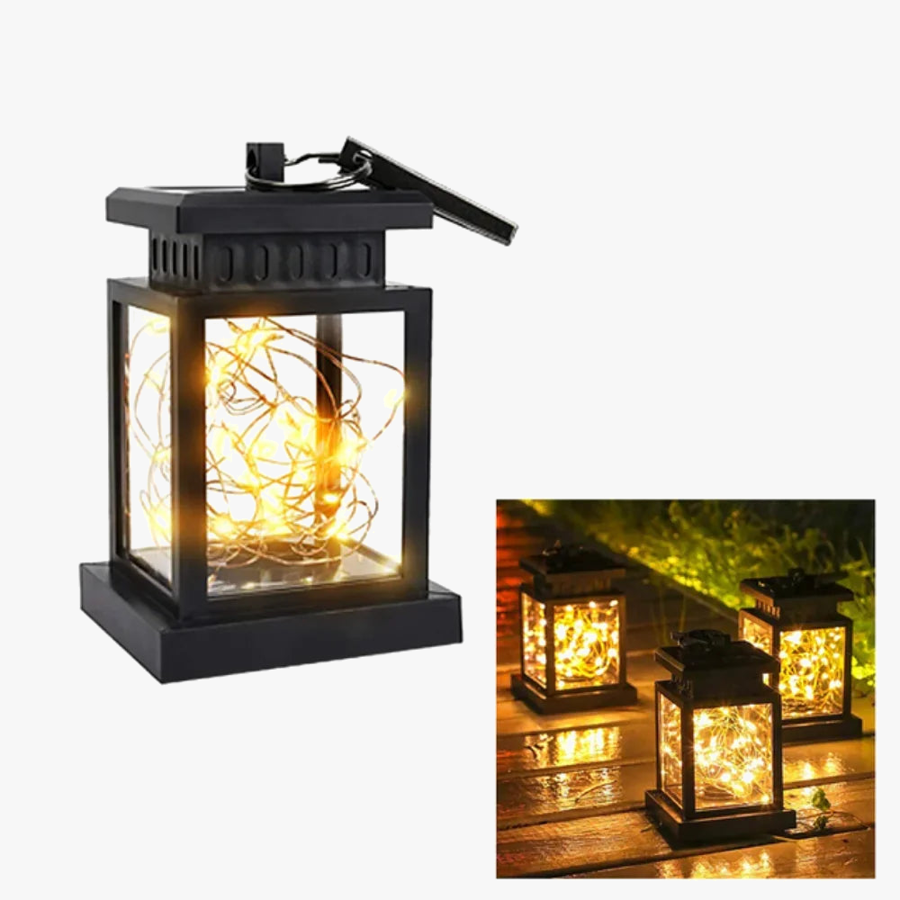 lampe solaire led étanche lanterne rétro pour jardin et cour