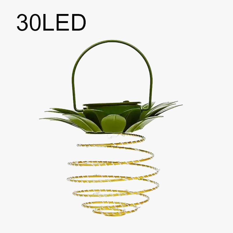 lampe solaire portable ananas 24 led décoration extérieure étanche