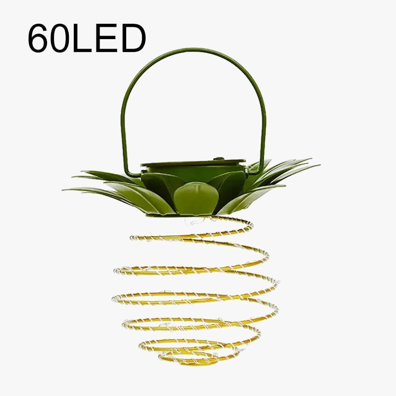 lampe solaire portable ananas 24 led décoration extérieure étanche