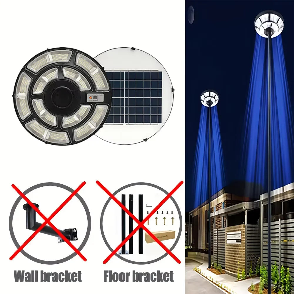 lampe solaire ronde pour jardin et éclairage extérieur
