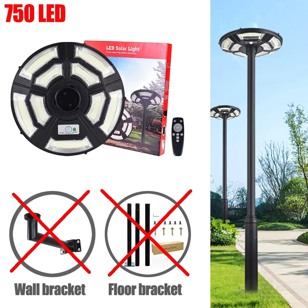 lampe solaire ronde pour jardin et éclairage extérieur