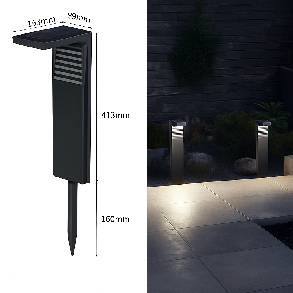 lampe solaire étanche pour éclairage extérieur de jardin