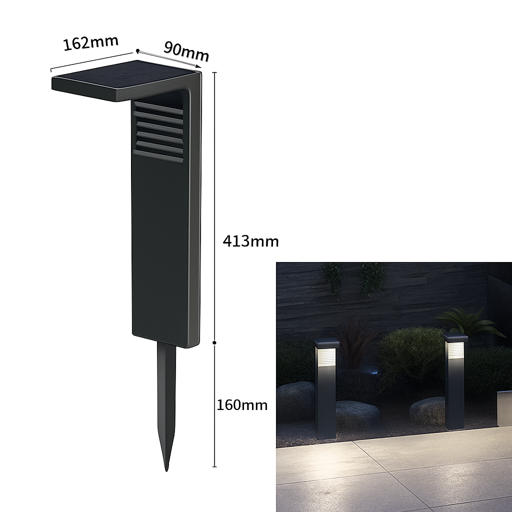 lampe solaire étanche pour éclairage extérieur de jardin