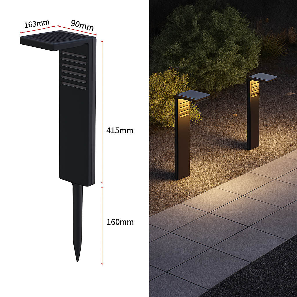 lampe solaire étanche pour éclairage extérieur de jardin