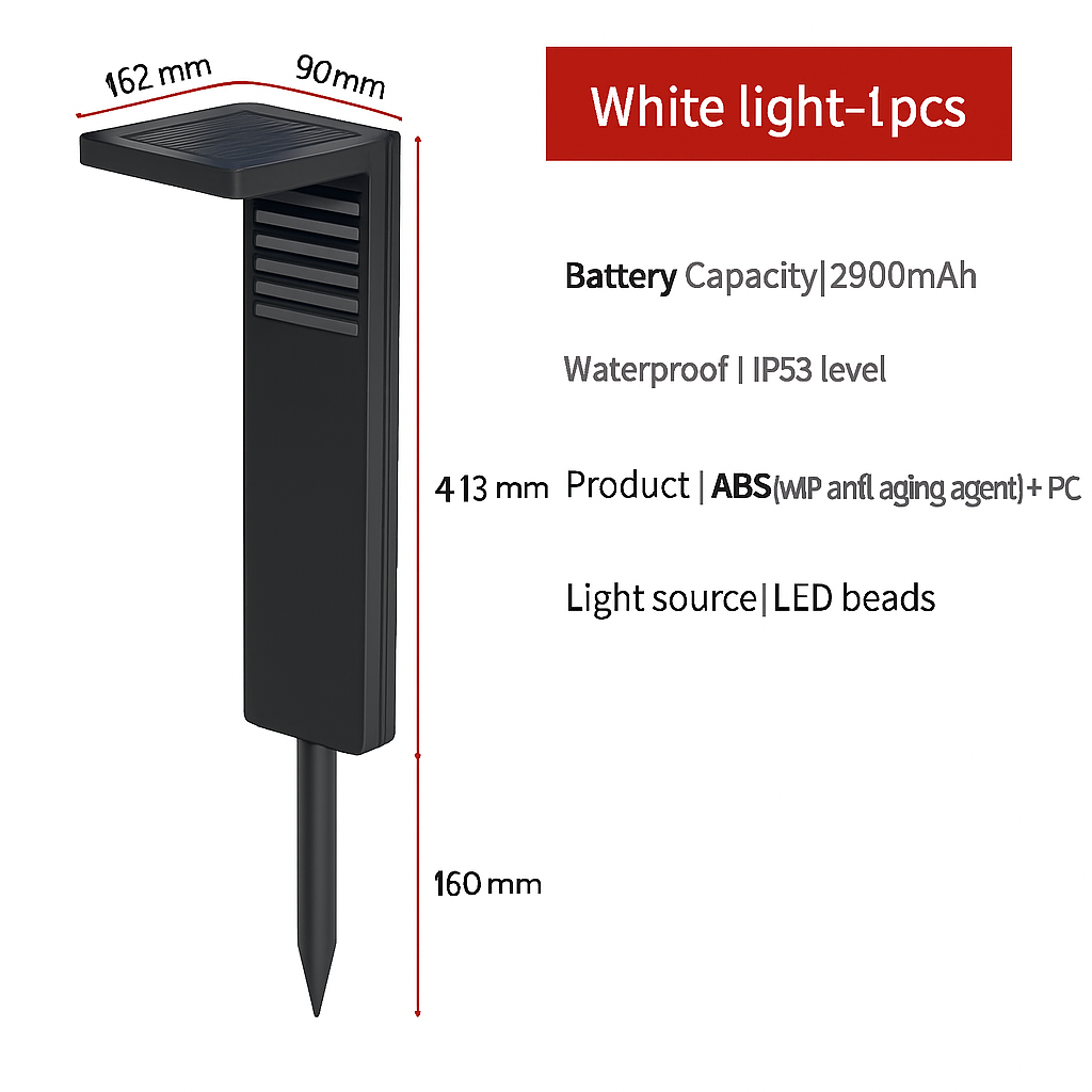 lampe solaire étanche pour éclairage extérieur de jardin