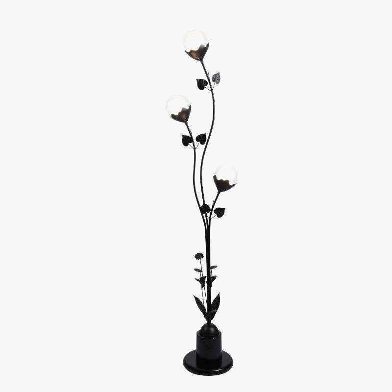 lampe sur pied boule en verre pour décoration intérieure