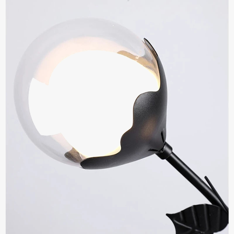 lampe sur pied boule en verre pour décoration intérieure