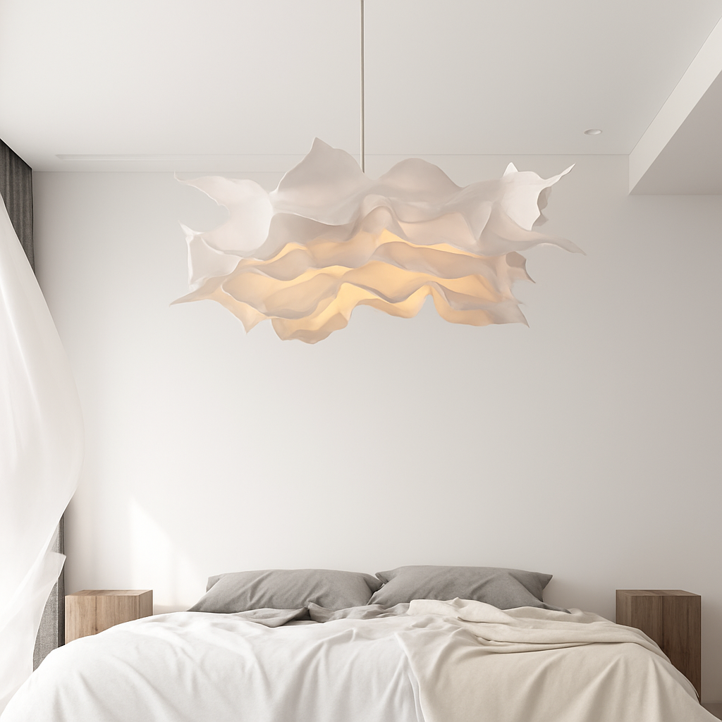 lampe suspendue en papier blanc pour éclairage plafond magasin restaurant
