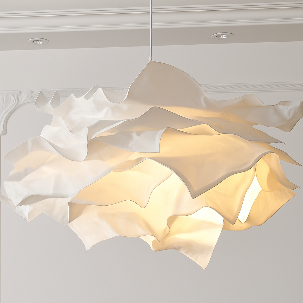 lampe suspendue en papier blanc pour éclairage plafond magasin restaurant