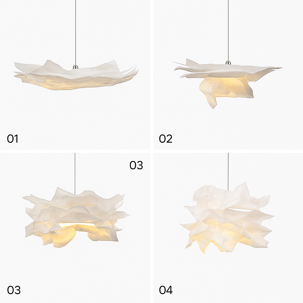 lampe suspendue en papier blanc pour éclairage plafond magasin restaurant