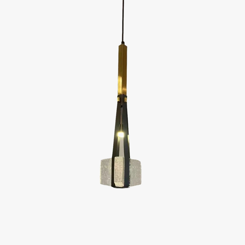 lampe suspendue en résine et cuir artificiel réglable en hauteur