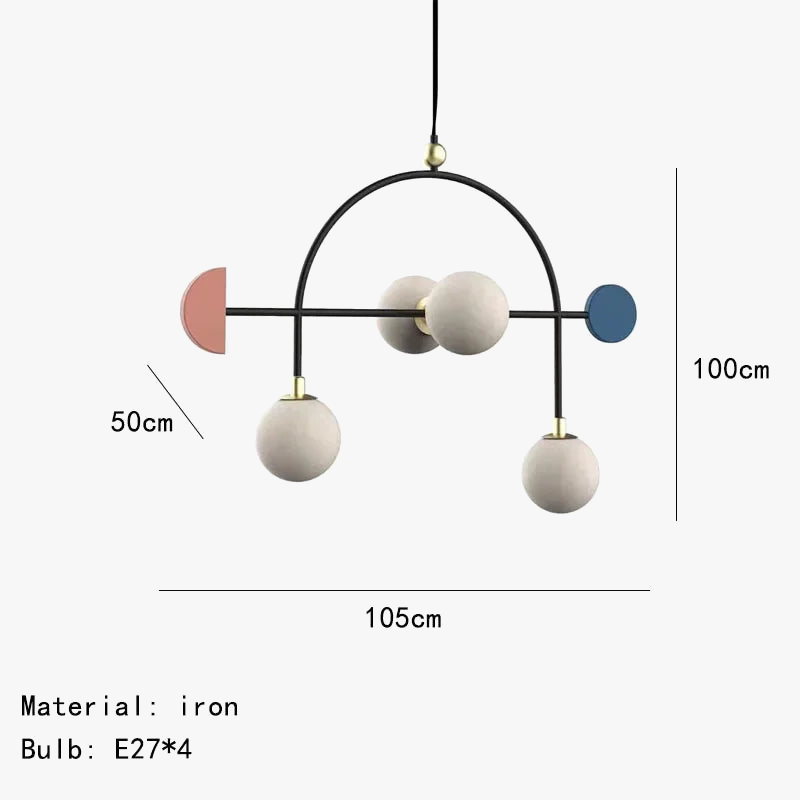 Lustre en verre design pour décoration d'intérieur