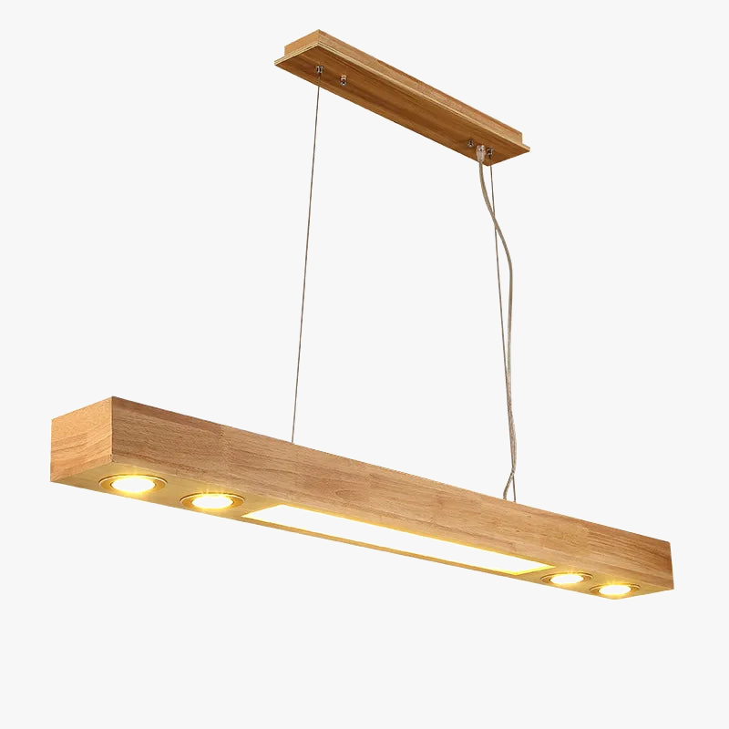 lampe suspendue led en bois au design moderne pour décoration intérieure