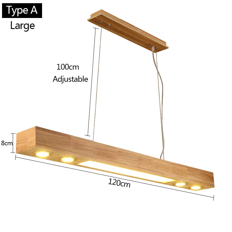 lampe suspendue led en bois au design moderne pour décoration intérieure