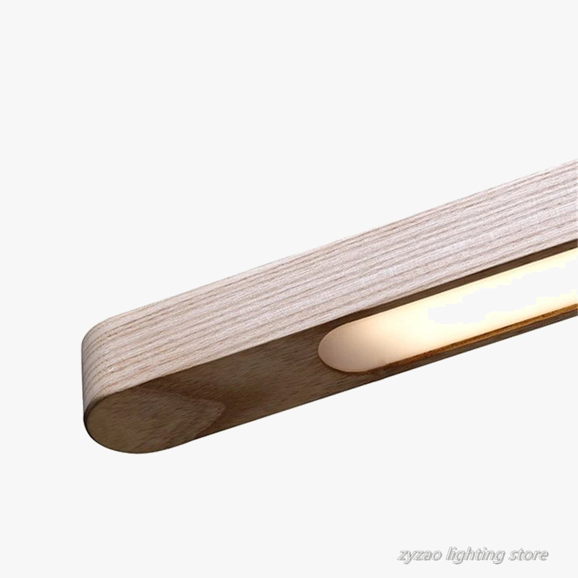 Suspension led en bois de style nordique idéale pour restaurant ou bureau