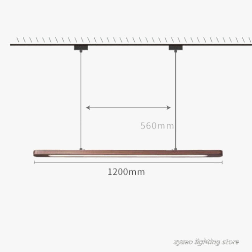 Suspension led en bois de style nordique idéale pour restaurant ou bureau