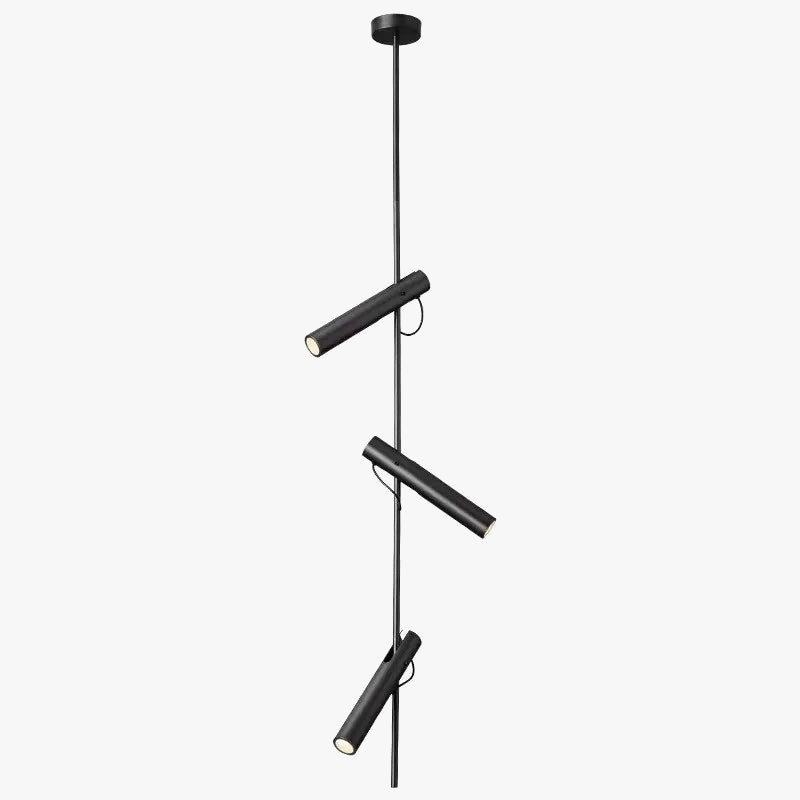 lampe suspendue led moderne rotative avec 1/2/3 têtes pour intérieur