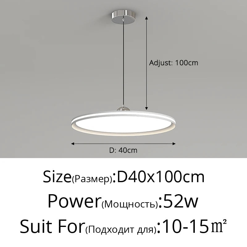 Suspension led nordique soucoupe volante