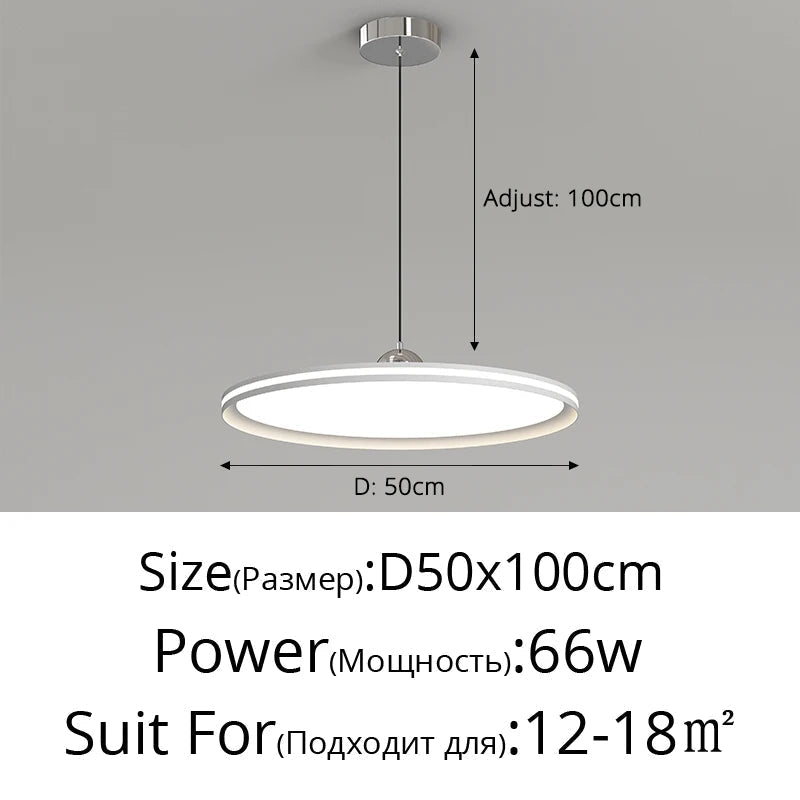 Suspension led nordique soucoupe volante